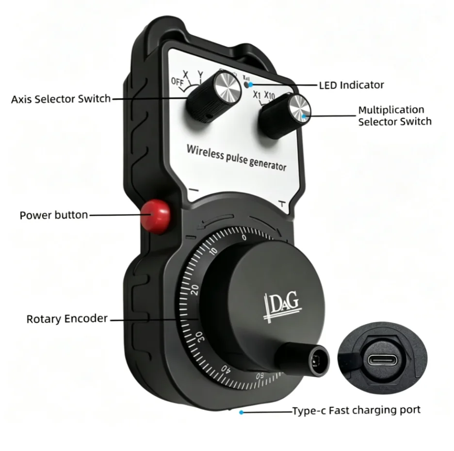 3 4 5 Axis Universal Version Wireless Mpg Handwheel Manual Pulse Generator for System