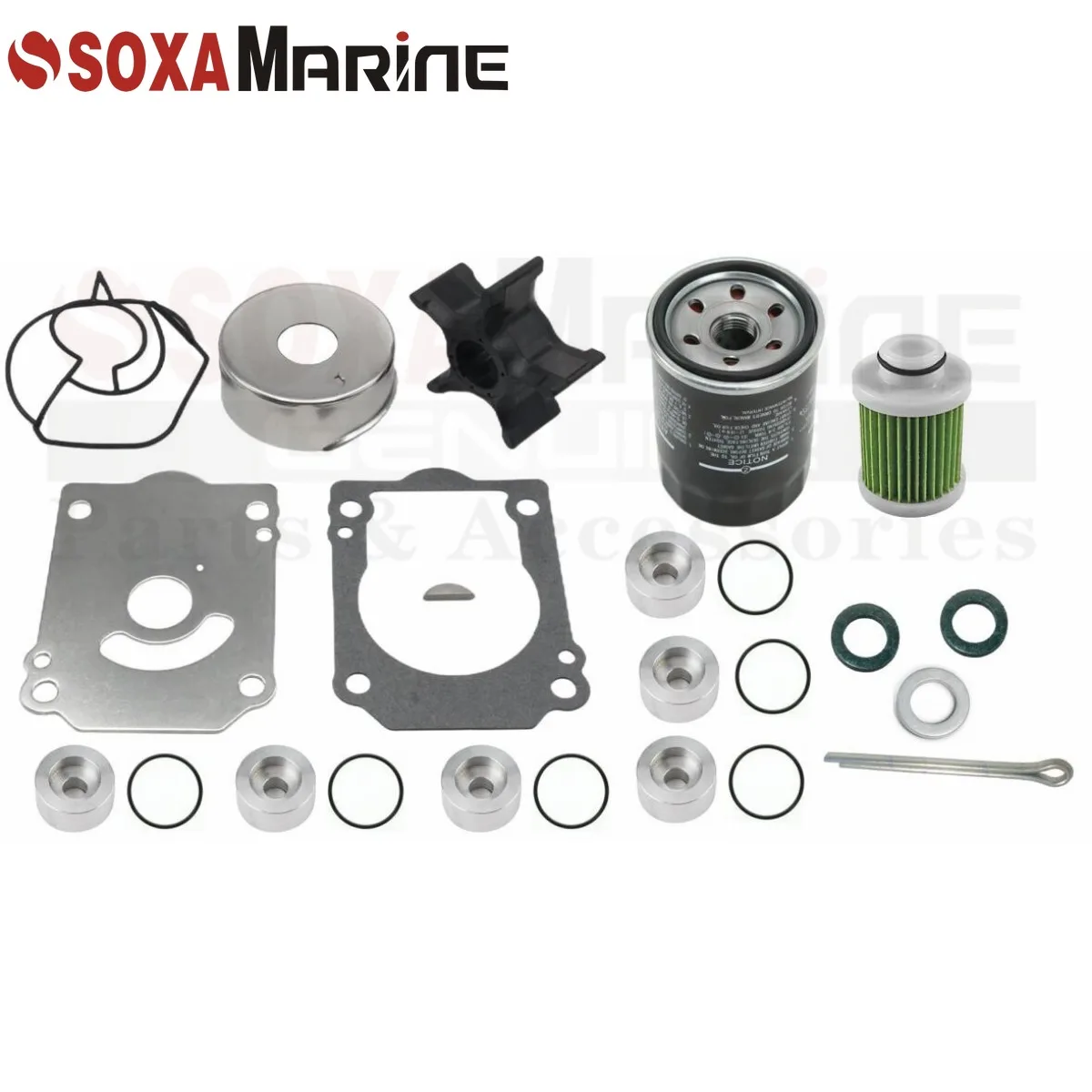 Fit Suzuki 150 175 200 200 HP DF150AP DF175AP DF200A DF200AP 2016+ Outboard Maintenance Repair Kit with Zinc Anode Gasket Filter