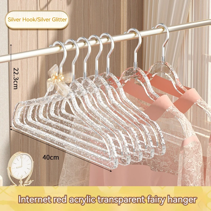 Acrylic Hanger Home Clothes Non-slip Trouser Rack Drying Coat Suit Space Saving Hanger Rack Wardrobe Storage Organization