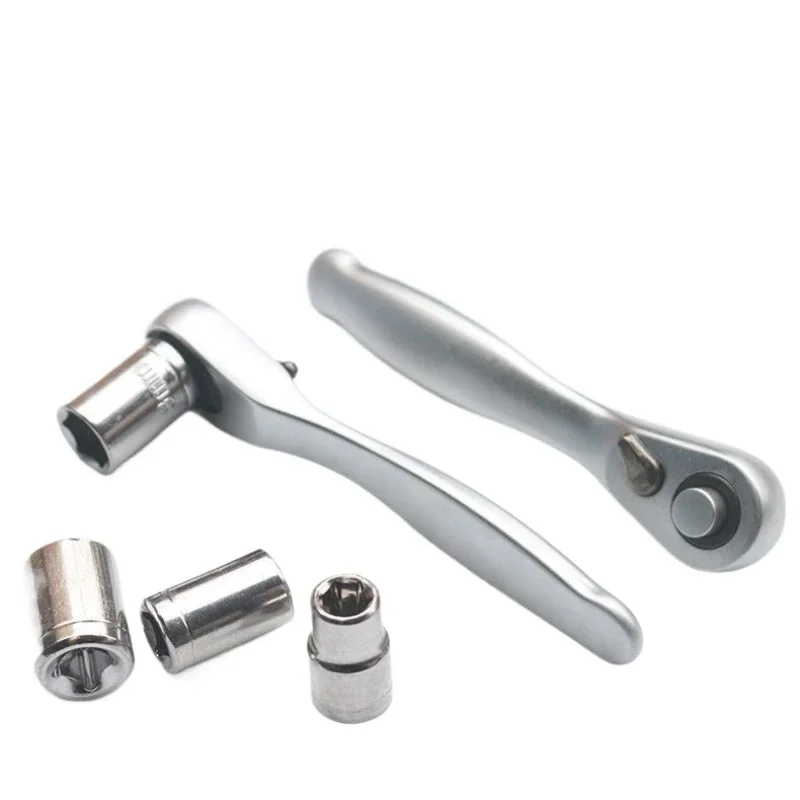 

~Mini ratchet wrench 1/4 Xiaofei sleeve fast and labor-saving two-way 72-tooth batch head combination