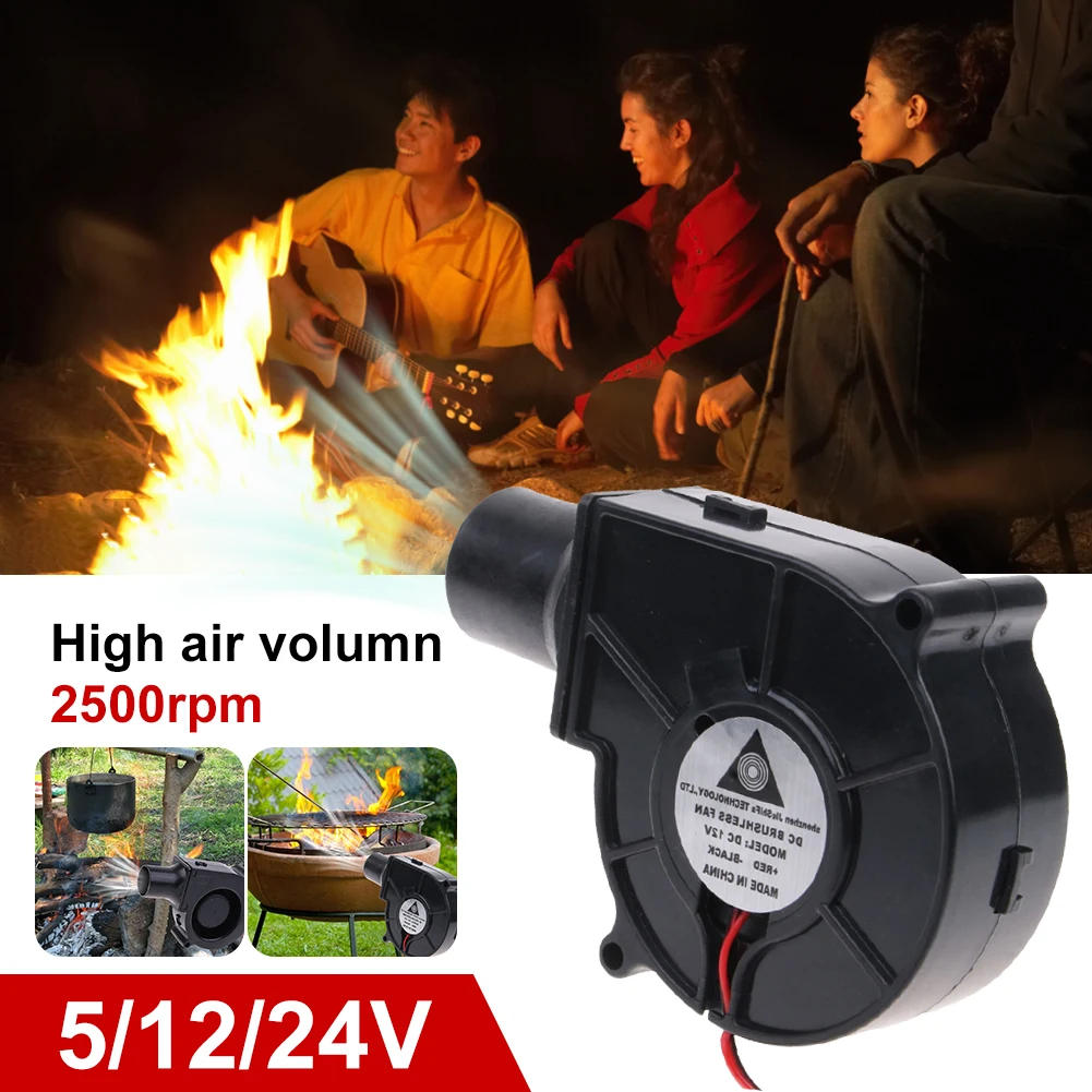 Ventilatore d'aria portatile da 2500 giri/min ventilatore centrifugo radiale in metallo ventilatore senza spazzole DC ventilatore per barbecue ventilatore di raffreddamento a carbone ventola di raffreddamento