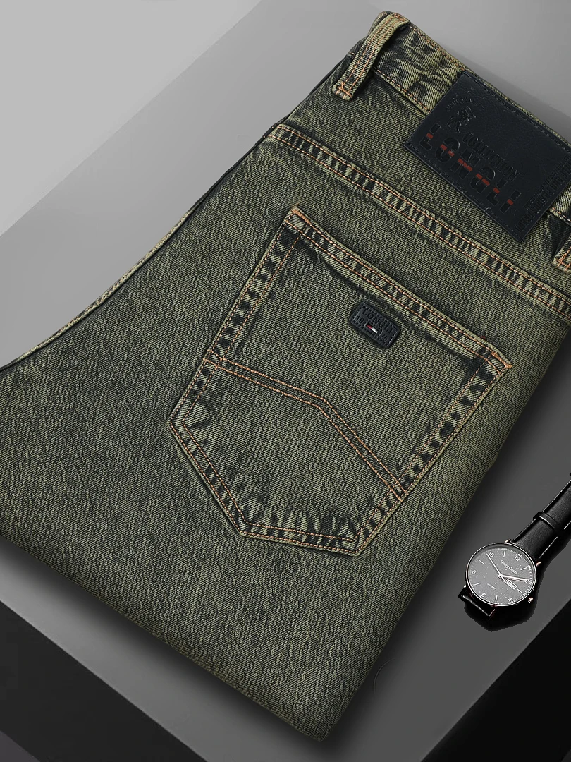 

Мужские джинсы премиум-класса Galaxy, весна 2026: прямые, свободные, повседневные, универсальные, с вышивкой, из денима, со средней посадкой, на молнии