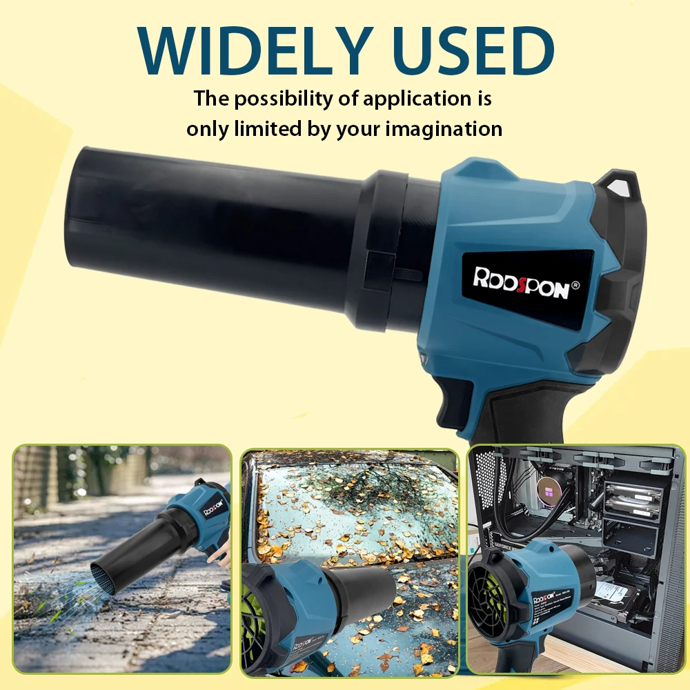 3000W Powerful Air Blower Brushless 320000RPM Electric Turbo Jet Blower Leaf Blower Dust Blowing Tools For Makita Battery