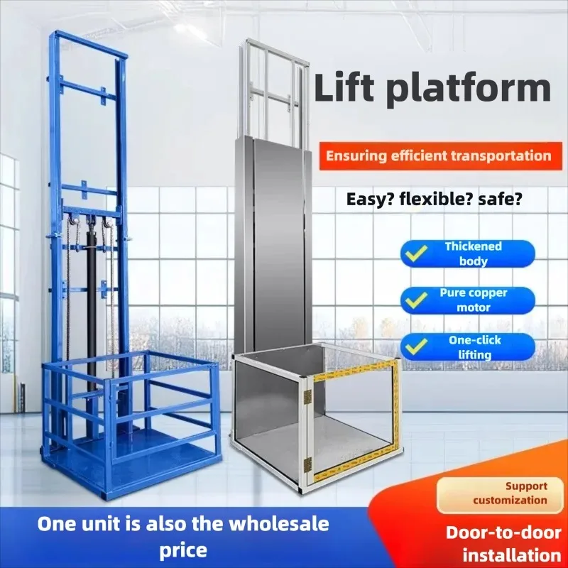 

【Hot Sale】Electric Hydraulic Goods Lift Warehouse Factory Household Freight Lift Compact Lifting Platform Electric Elevator