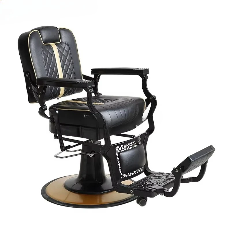 Wholesale Reclining Hydraulic Pump Barber Chairs Hair Salon Styling Chair Retro Antique Hairdressing Chair