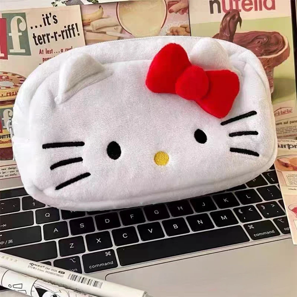 Sanrio Hello Kitty плюшевая сумка-карандаш аниме Kt Cat Kawaii студенческая большая вместительная сумка для канцелярских принадлежностей школьные призы подарки на день рождения для девочек