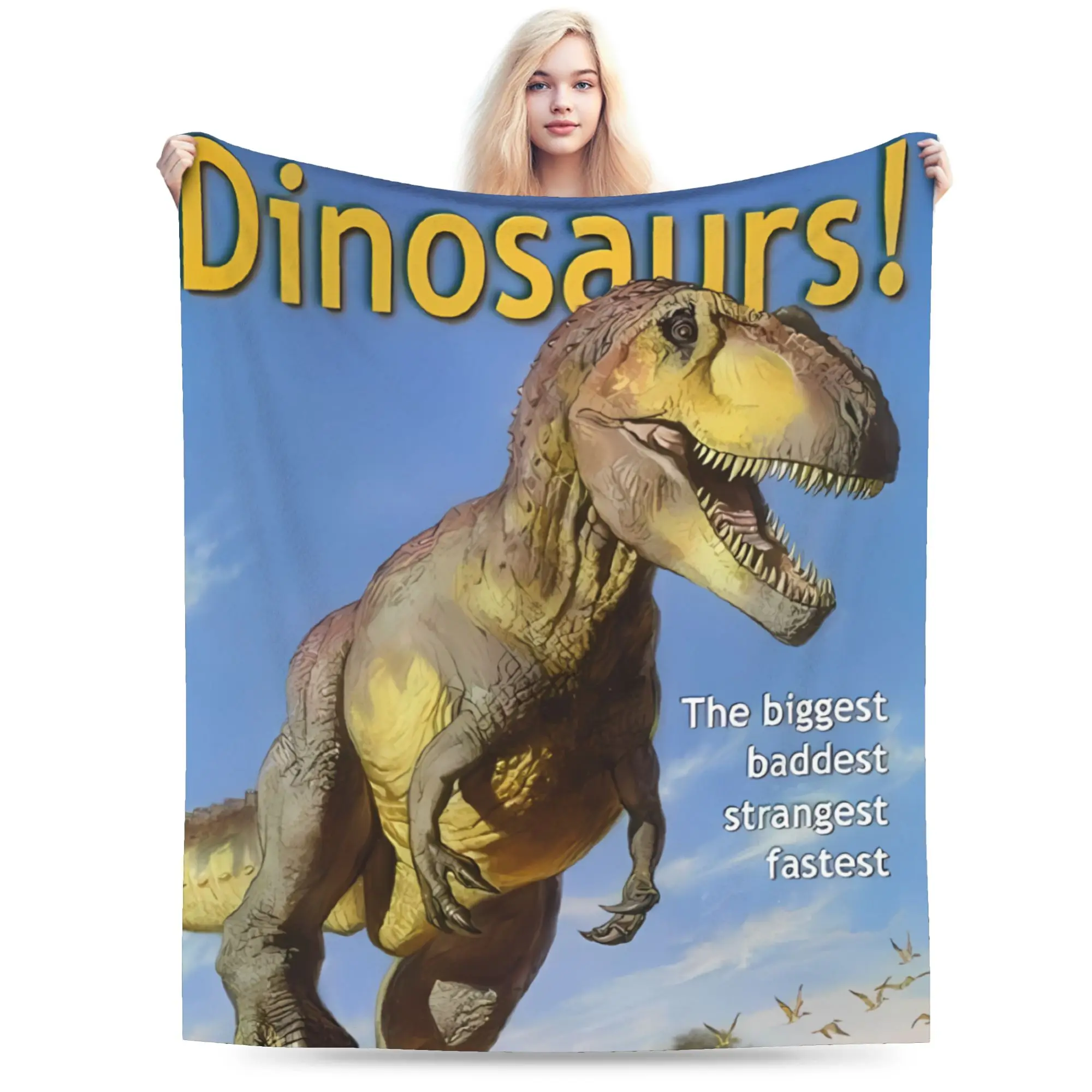 Jurassic Dino World Park Blanket  Super Soft Plush Throw Blanket For Girls Boys Couch Chair Sofa Bed Flannel Bedspread Bed Cover
