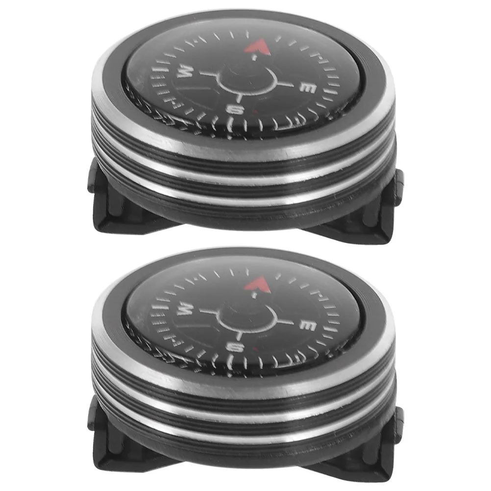 

2pcs Detachable Watch Compass Vintage Camping Hand Held Hiking Pocket Compasses for Men Small Boat Travel Outdoor