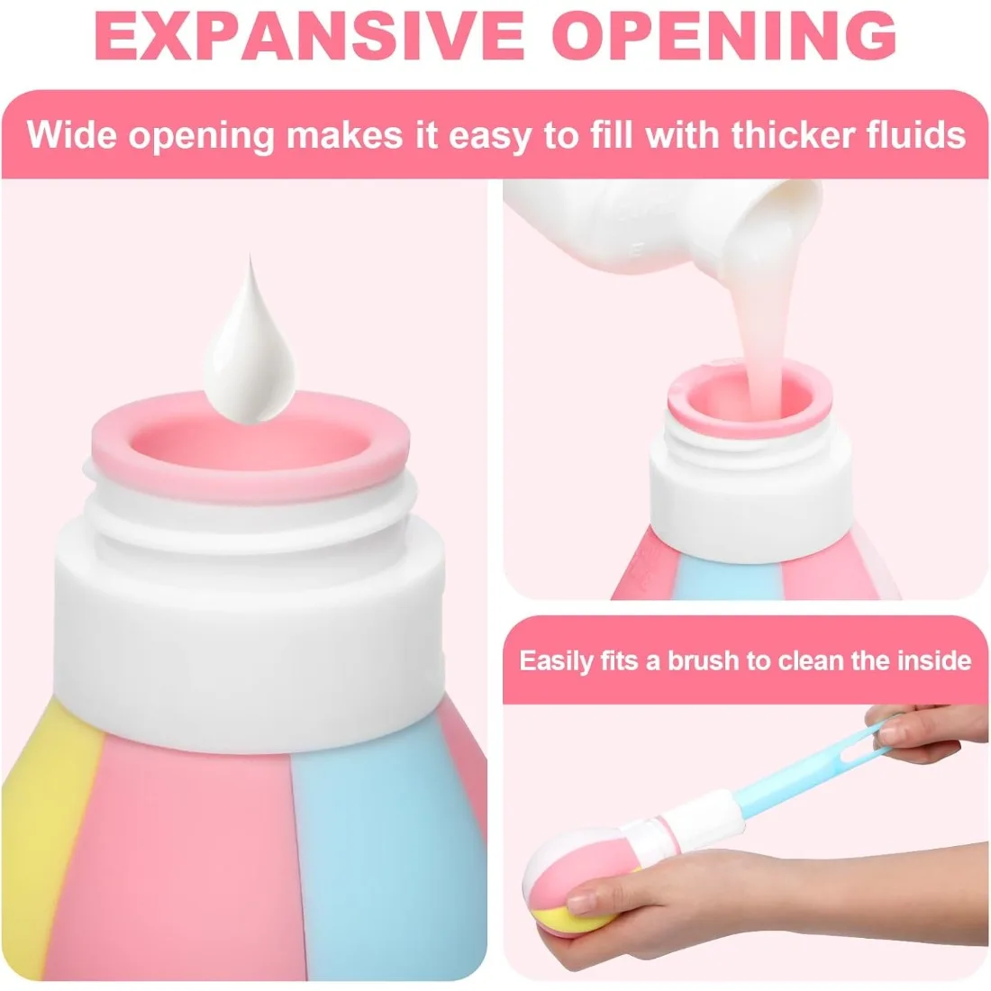 1 SZT. Butelka podróżna 50/70/100 ml w kształcie balonu na gorące powietrze, szczelna, wyciskana, wielokrotnego użytku, silikonowa, przenośna pojemnik na kosmetyki.