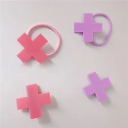 Harajuku New Fashion Pink Purple Resin Cross Hair Clips for Girls Female Hair Accessories Cute Sweet Hair Band Party Club Y2K