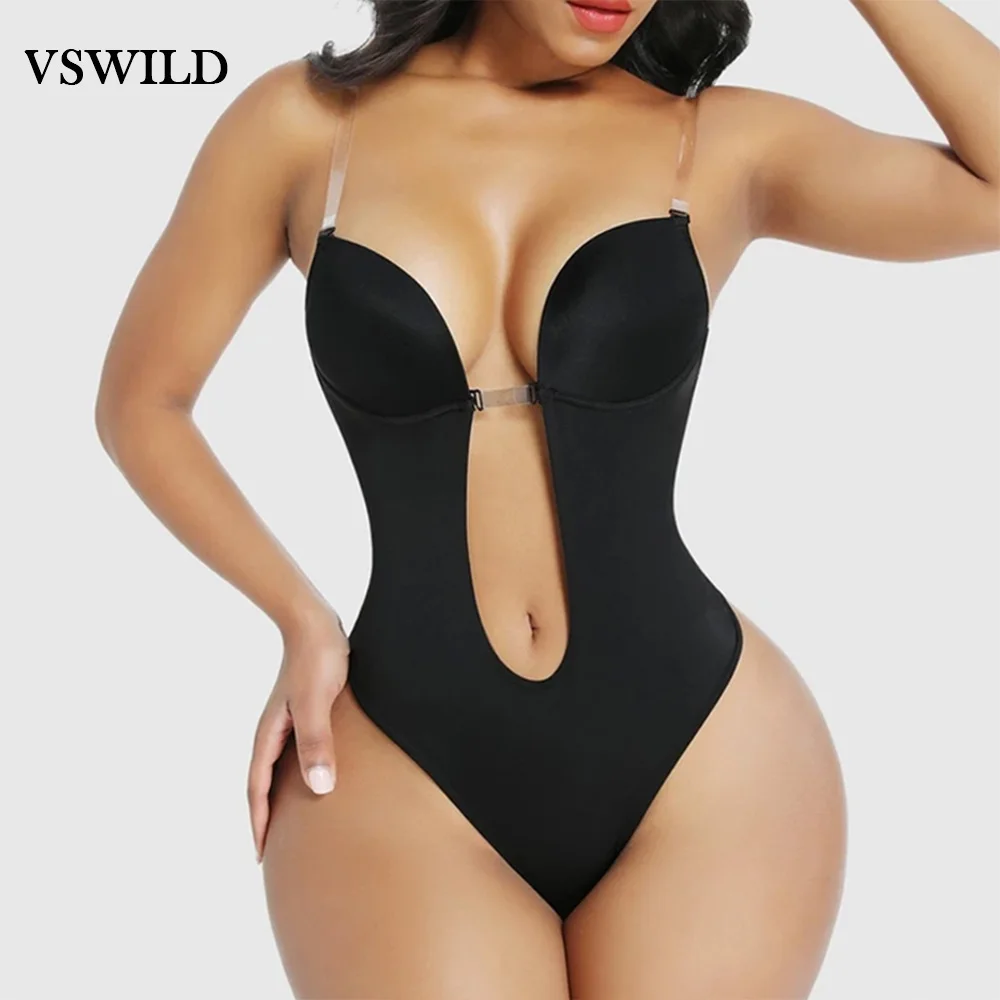 

Fajas Full Body Shaper Strapless Bodysuit Backless Seamless Shapewear Women Deep V-Neck Body Shapers Underwear for Wedding Party