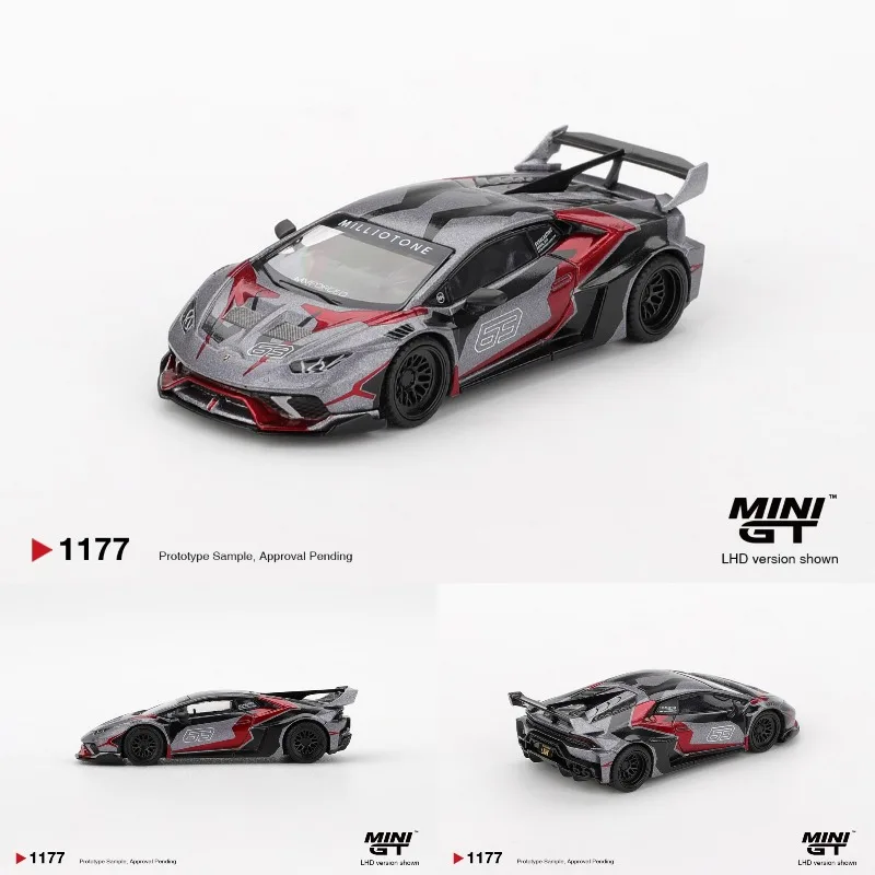 MINI GT 1:64 Lamborghini Huracan GT RONIN Simulation Alloy Car Model, a gift toy for friends, an adult collection piece.