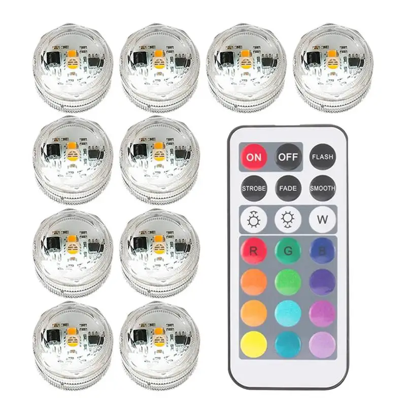 

Slushy Maker Led Lights 10X Drink Machine Led Lights 13 Colors Waterproof Lamp With Remote Control For Home Cafe Kitchen Adult