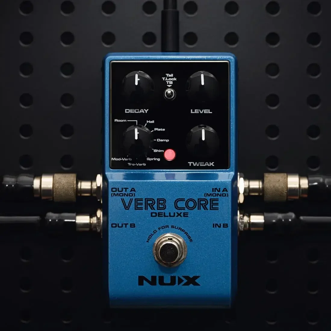 NUX-Verb Core Deluxe Pedal, Electric Guitar Effects, Versatile Reverb Pedal, 8 Types Support, True, Buffer-Bypass