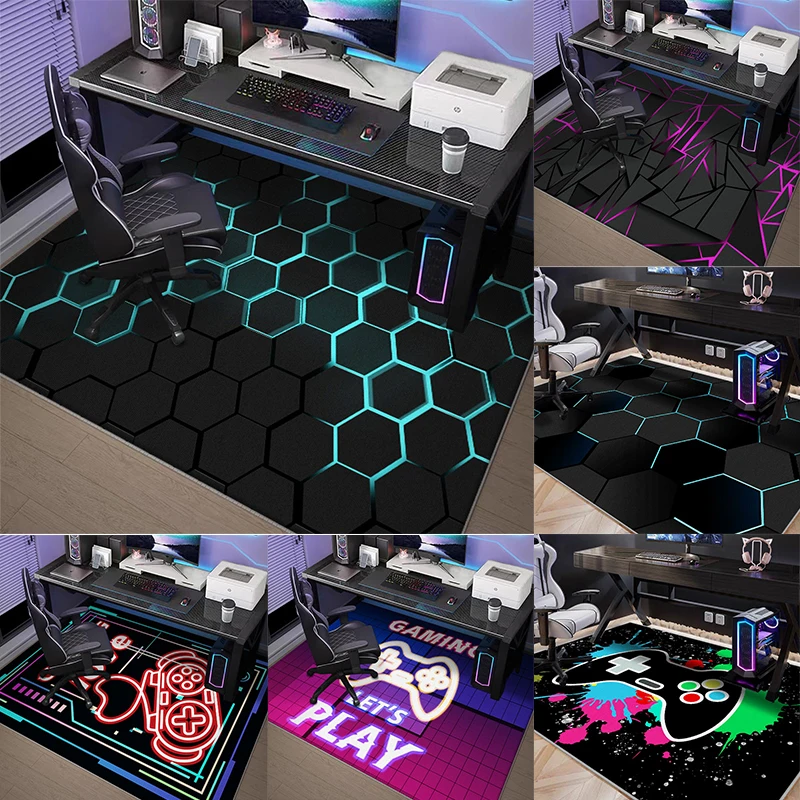 

MINISO Fashion Esports Room Study Carpet Living Room Sofa Bedroom Bedside Entrance Mat Non-slip Home Decor Boy Girl Child Rug