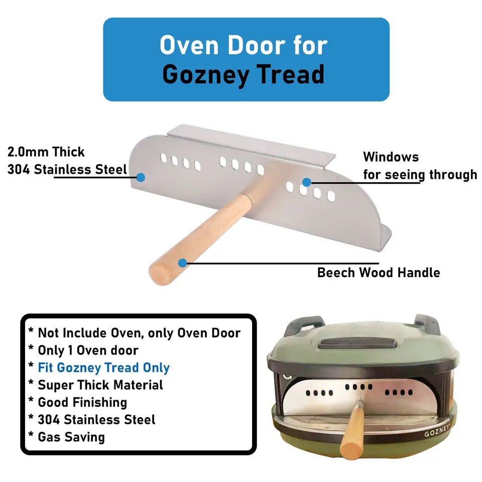 باب فرن Gozney Arc XL، باب فرن بيتزا من الفولاذ المقاوم للصدأ عالي التحمل، مصمم بشكل مثالي لفرن Gozney Tread - 2