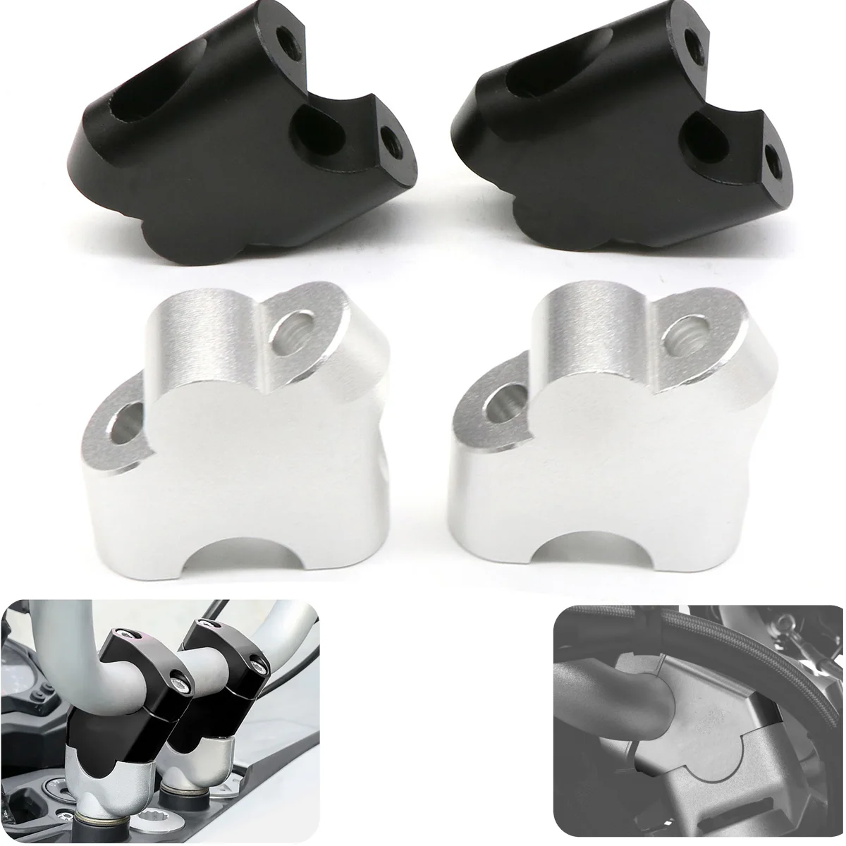 Motocycle CNC 28mm Handlebar Riser Clamp Mounts for suzuki v-storm dl 250 650 650xt 1000