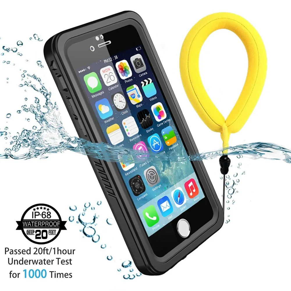 IP68 Waterproof Phone Case for iPhone 16 15 13 14 11 12 Pro XS MAX XR 7 8 Plus Diving Rugged Clear Back Cover Screen Protector