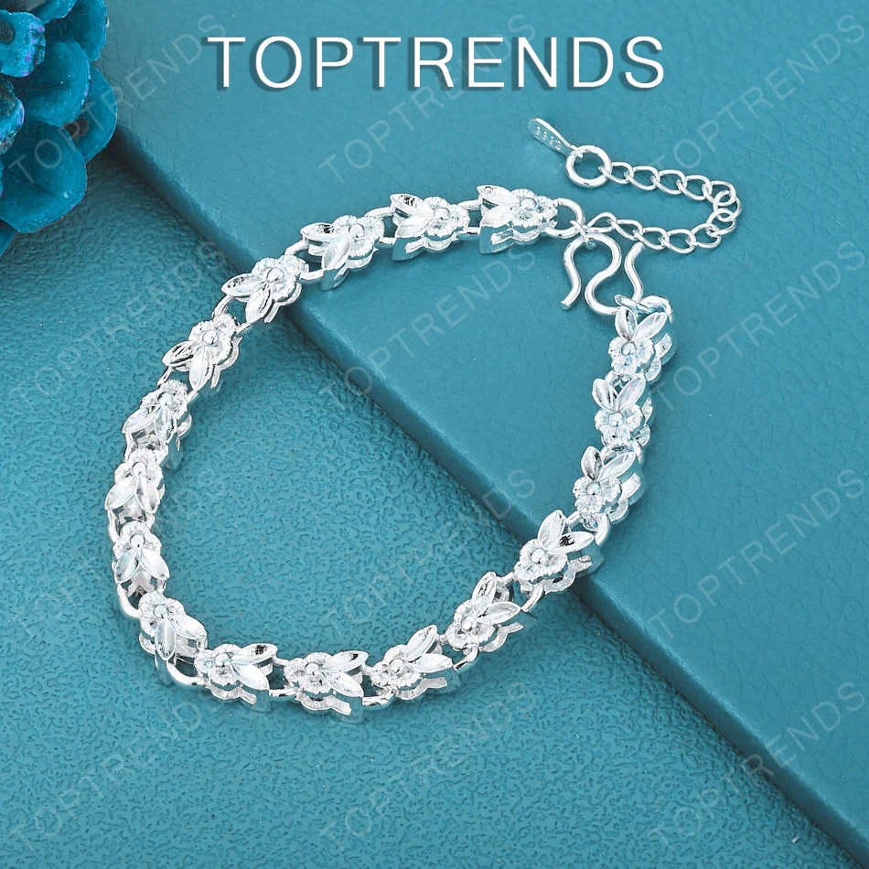 Exquisite Adorable 925 Sterling Silver Rabbit Head Heart Bracelet For Women Party Birthday Christmas Wedding Jewelry Accessories