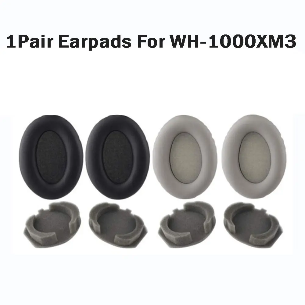 1Pair Soft Foam Sponge Ear Pad for Sony WH-1000XM3 Headset Replacement Ear Cushion for Sony WH 1000 XM3 Headphone Accessories