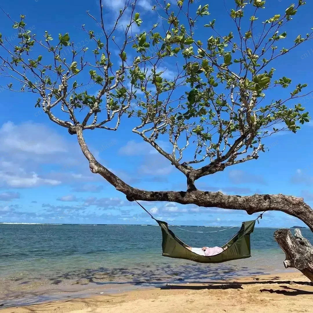 Camping Hammock - เปลญวนกันน้ำพร้อมหลังคา ที่นอนลม มุ้งกันยุง สำหรับใช้ในร่มและกลางแจ้ง ตั้งแคมป์ สวน