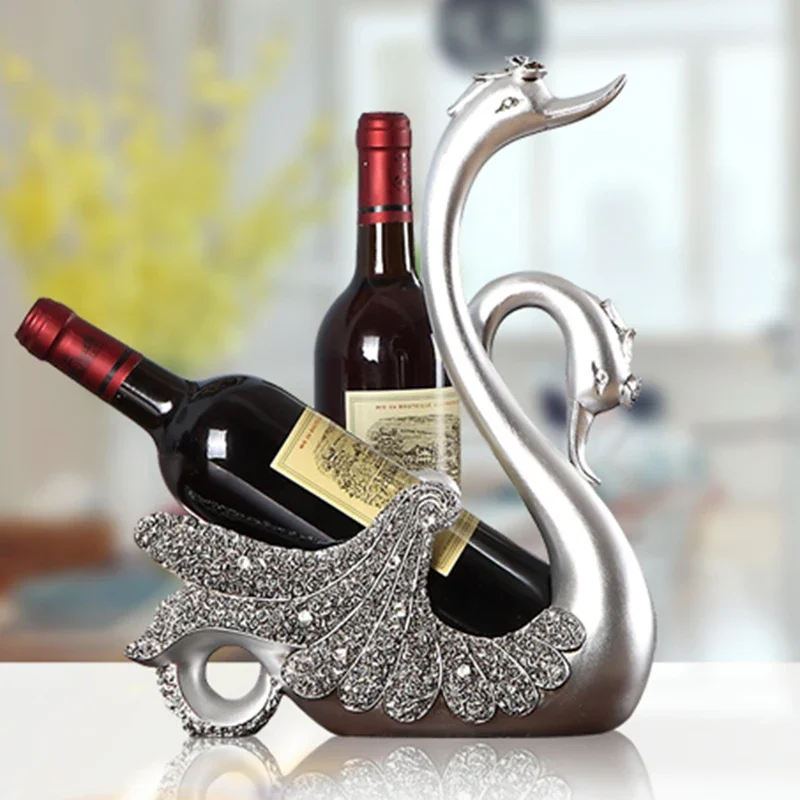 

Modern Luxury Wine Holder Design Table Miniature Resin Wine Stands Wedding Birthday Storage Suporte Vinho Kitchen Dining