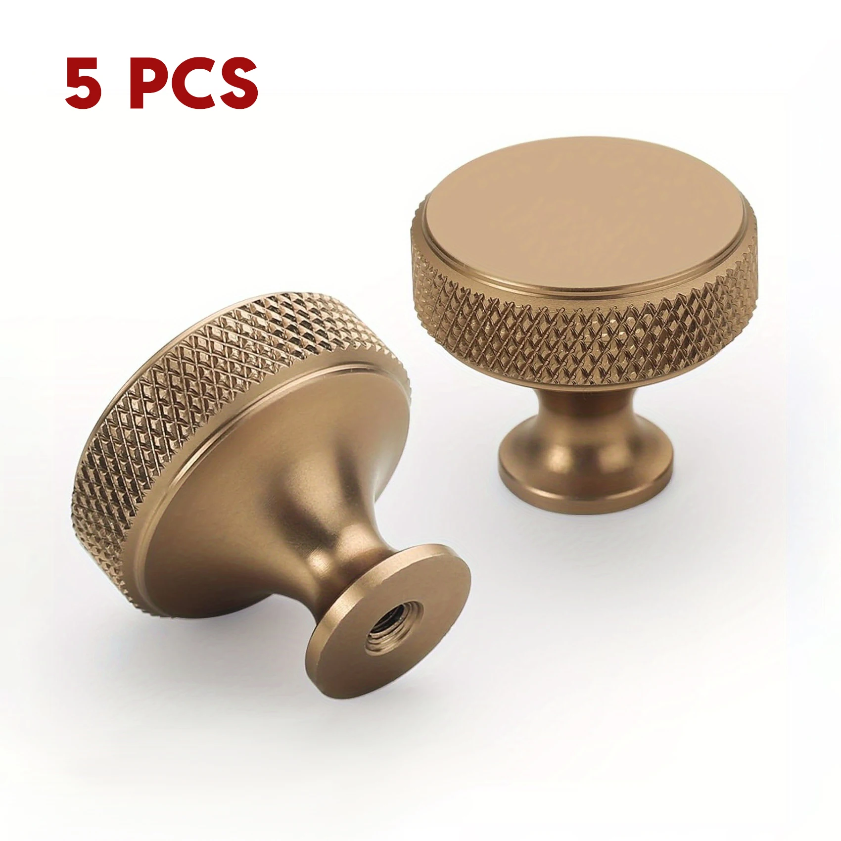 5pcs Aluminum Cabinet Knobs Elegant Knurled Dresser Knobs Drawer Hardware Wardrobe Handle T-bar Antique Bronze Gold Black Handle