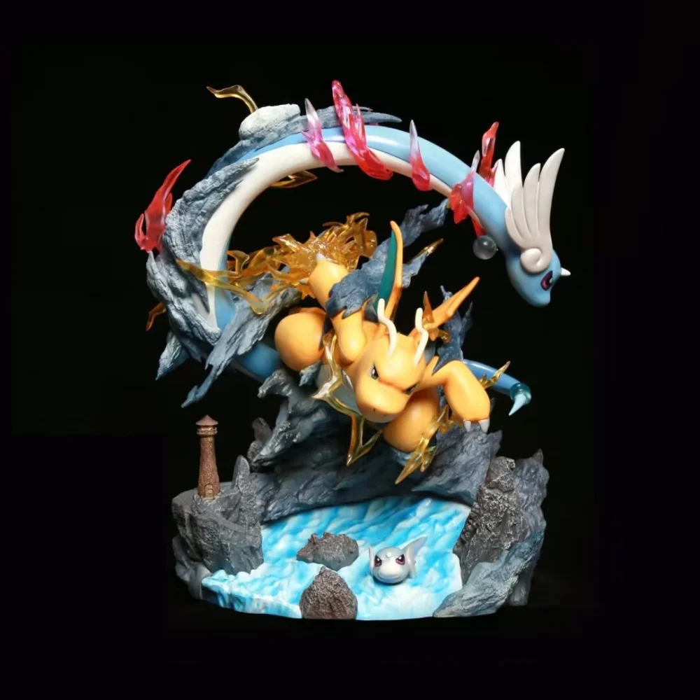 

Anime Pokemon Dragonite Dragonair Dratini Evolutionary Group PVC Action Figure Collectible Model Doll Toy 30CM