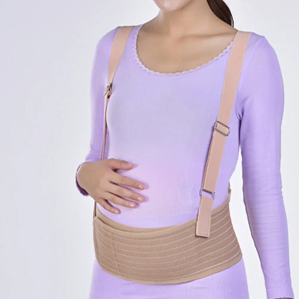 Fetal Protective Belt Breathable Khaki Free Size Maternity Belly Band Pregnancy Brace Abdomen Support Back Brace Waist