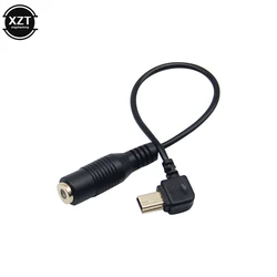 For GoPro Hero 3 3+ 4 Motion Camera 3.5mm Microphone Adapter Transfer Cable Mini USB External Mic Audio Adapter Universal Cables