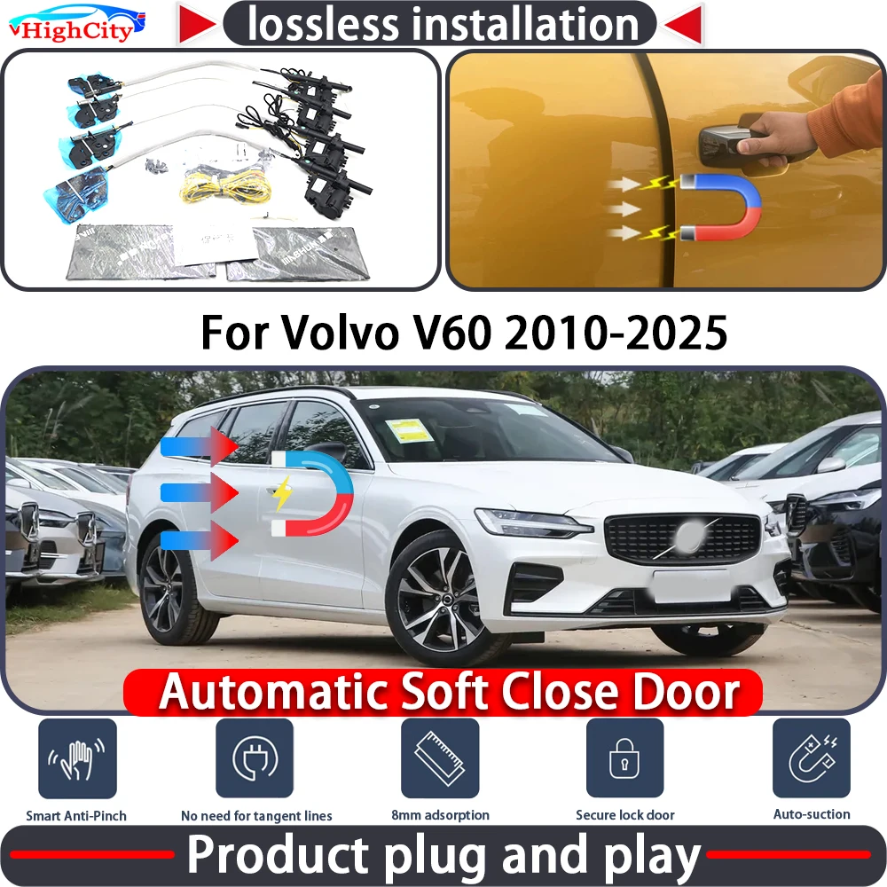 

HighCity Electric Closing Door Lock Actuator for Volvo V60 2010-2025 Soft Close Power Latch System Auto Pull Door