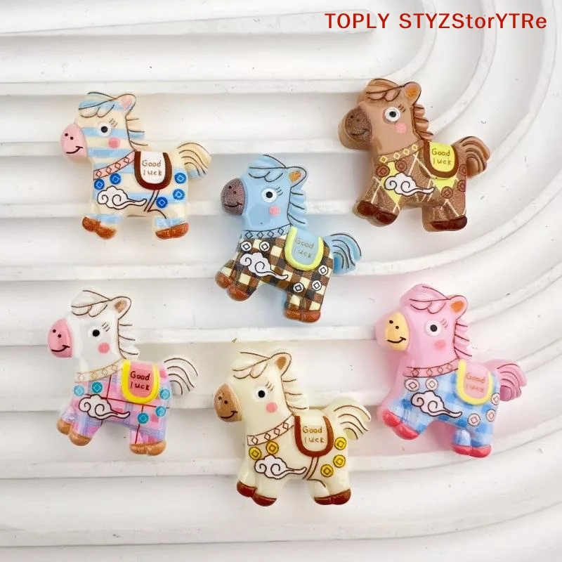 

Набор из 10 штук: декоративные элементы из смолы в форме мультяшных пони для создания украшений своими руками