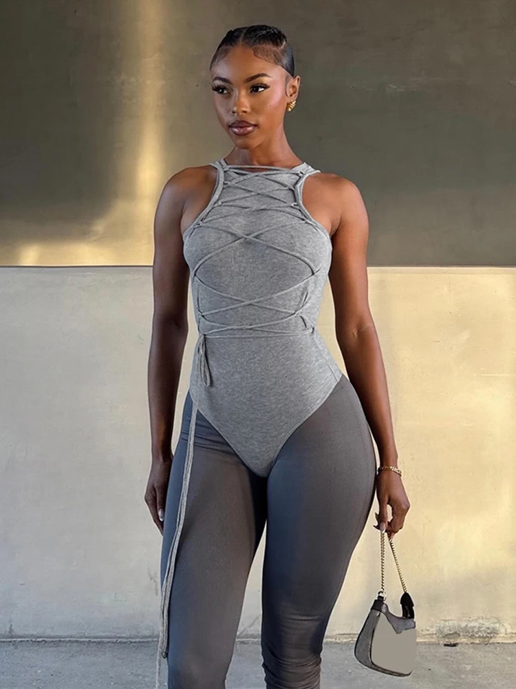 Kliou عبر ضمادة تصميم ارتداءها امرأة 2026 نمط جديد مضلع س الرقبة أكمام شرابة نحيل تمتد الشارع مثير بلوزات على الموضة