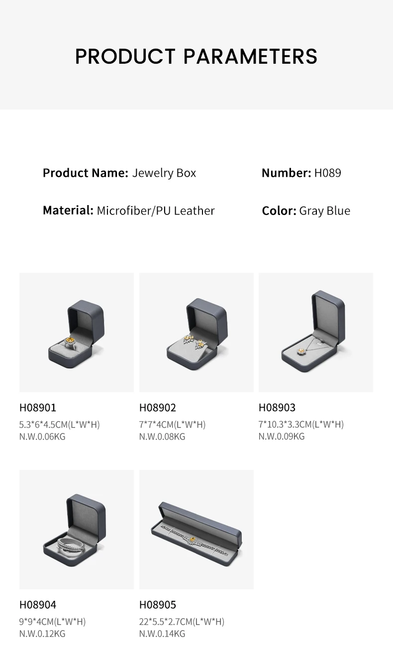 Oirlv Jewelry Box Organizer Set Velvet Boxes with Add logo for Necklace box/Ring box/Earring box Storage & Showcase for Jeweler