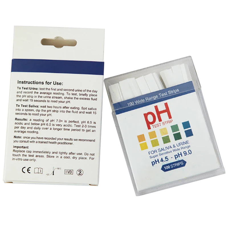 100PCS Box PH 0-14 Medical Litmus Test Paper Body PH Strips Alkaline Acid Water Saliva Urine Universal Special Indicator Paper