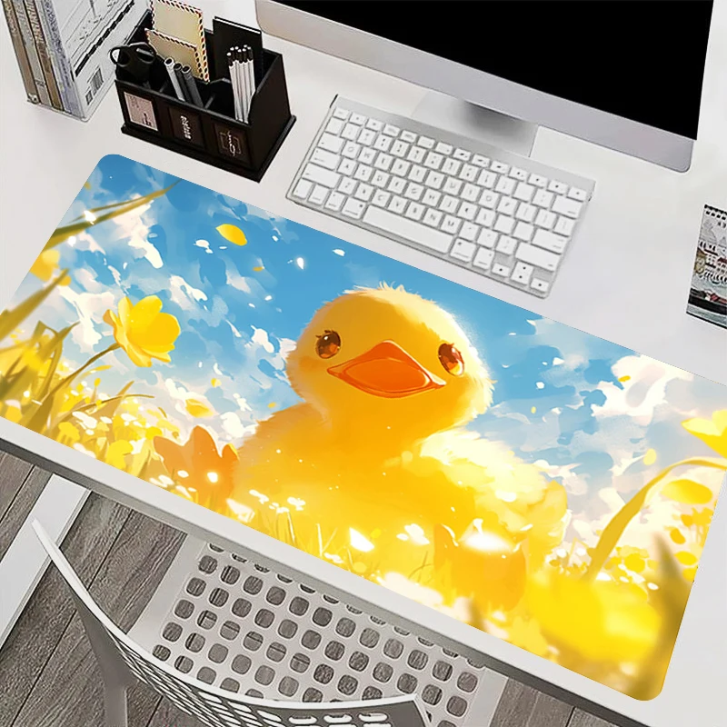 Duck Mouse Pad Large Extended Gaming Desk Mat Non Slip kawaii Mouse Pads White carpet Office Computer