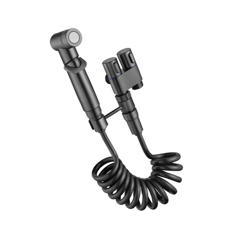 97QC Multifuntional Handheld Bidet Shower Set Toilet Bidet Attachment Shower Bidet Hand Shower Alloy Texture for Toilets