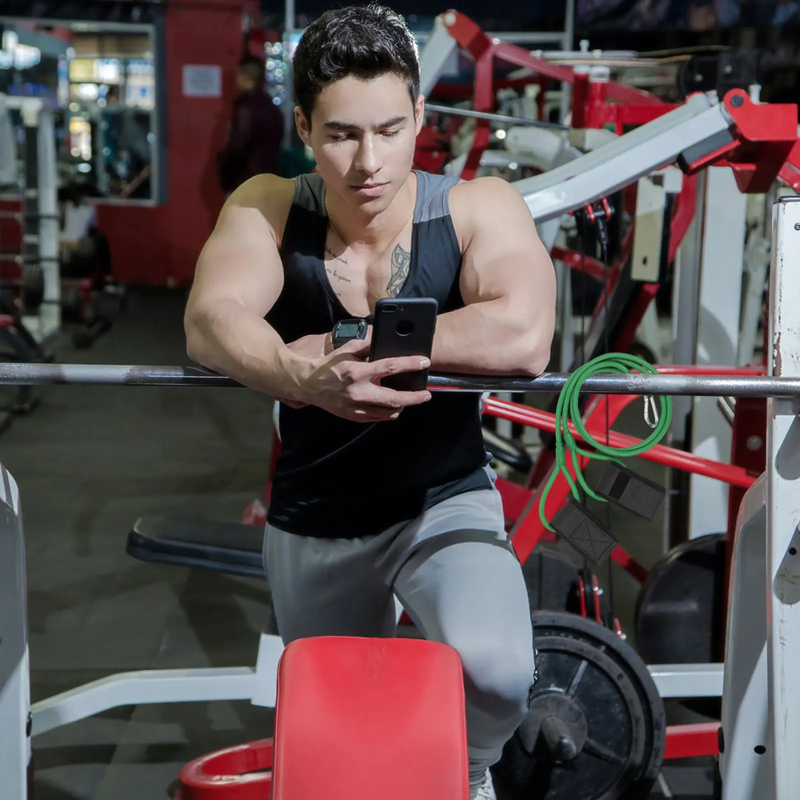 

Lightweight Resistance Rope Puller Baseball Training Multi-Use Elastic Fitness Band Portable Gym Exercising Rope