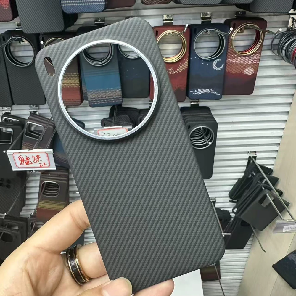 

Магнитный чехол MagSafe для vivo x300/vivo x300 pro, кевларовый, арамидный, из углеродного волокна, тонкий, легкий, чехол из арамидного волокна, черный, тонкий