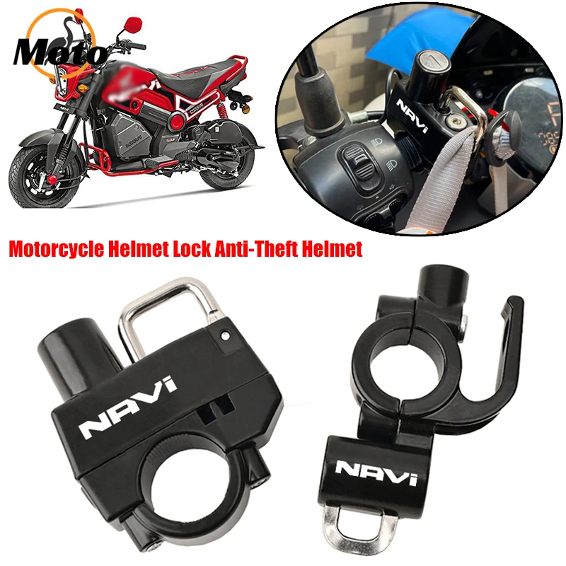 Brand new Fit For Honda DREAMWING Navi 110 Navi 2016-2022 2023 2024 Motorcycle Accessories CNC Helmet Lock Anti-Theft Helmet