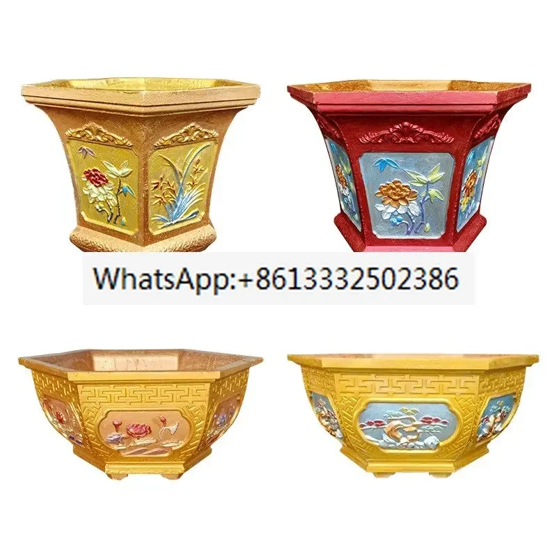 

Cement Flower Pot Mold Plastic Hexagonal Thickened Concrete Plastic Model Homemade Large Bonsai Abrasive Tool