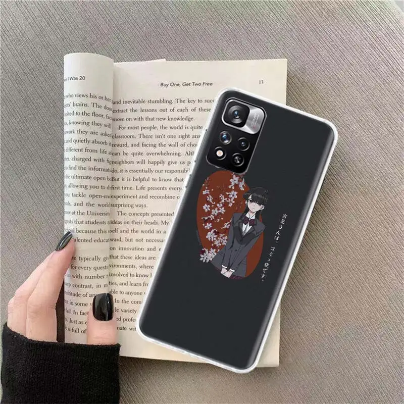 Anime Komi Shouko Cant Communicate Phone Case For Xiaomi Redmi Note 13 Pro Plus 5G Capa 12 12C 9 9T 9C 10 10C 8 7 6 10A 9A K70 K