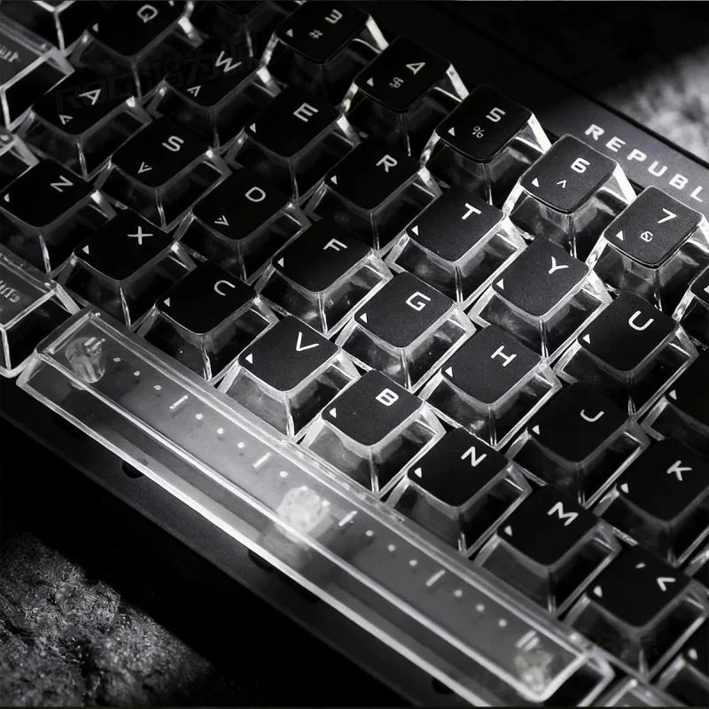New Transparent Keyboard Keycaps,103 Keys Cherry Profile Jelly Shine Through Key Caps Set For Mx Switches Mechanical Keyboard view 3