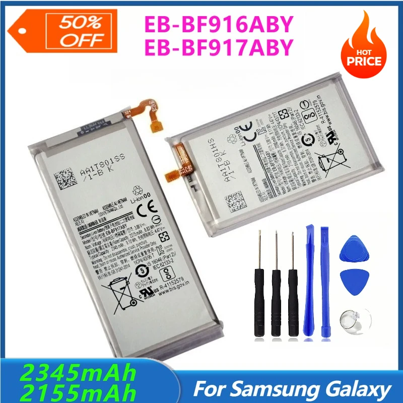 Nieuwe EB-BF916ABY EB-BF917ABY (2345mAh + 2155mAh) Batterij voor Samsung Galaxy Z Fold 2 5G F916 F917 Mobiele Telefoon Batterijen