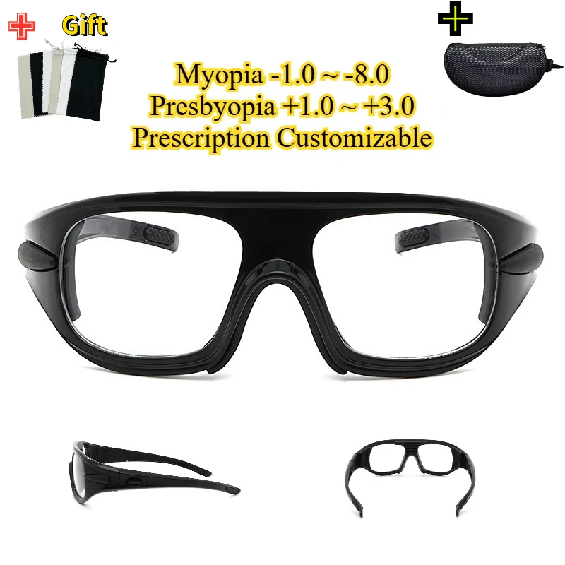 

Myopia Customizable Protective Sports Goggles:Shatterproof, Detachable Temple for Basketball Football | Outdoor Safety Eyewear