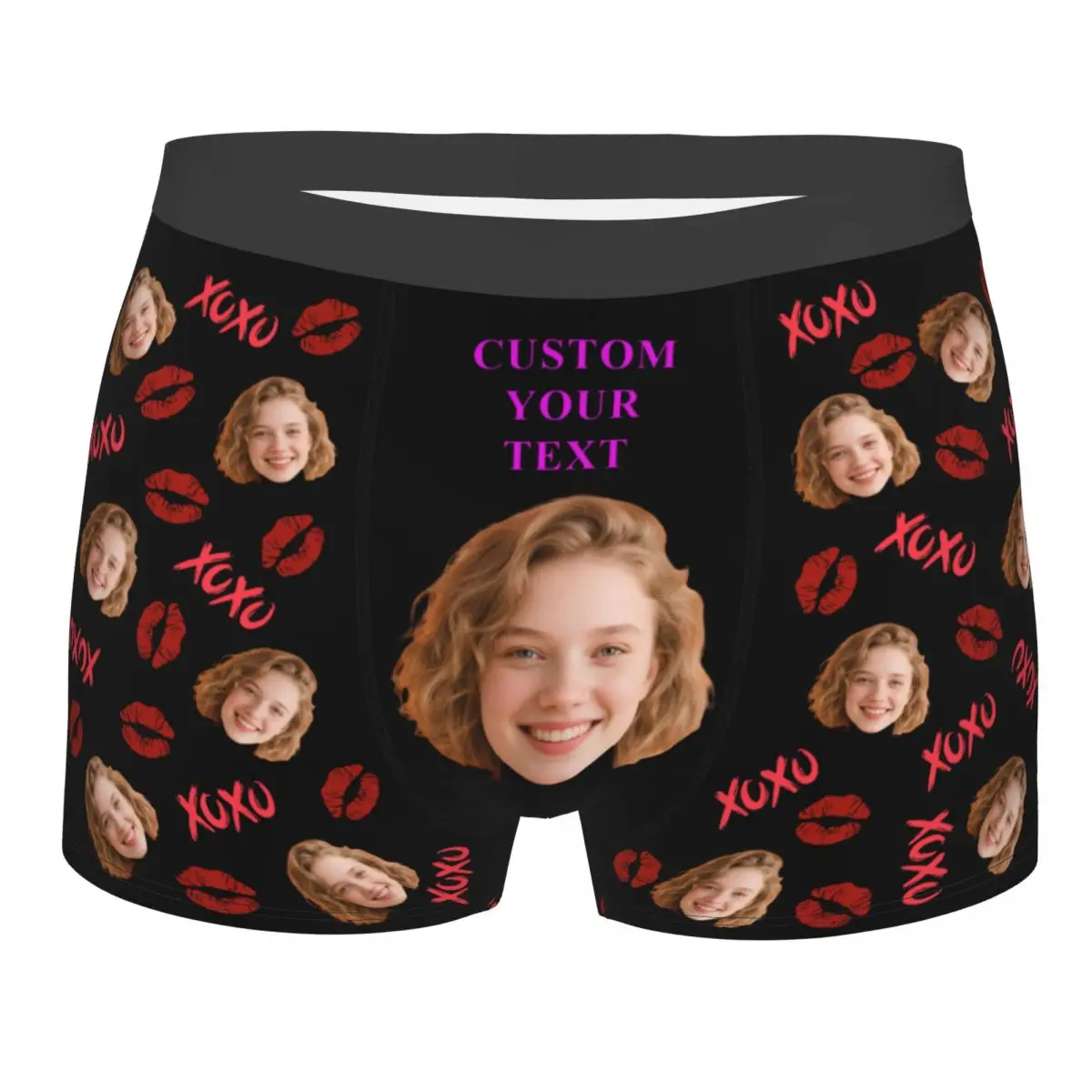 

Valentine's Day Personalized Face Photo Custom Men Underwear Customized Boxer Briefs Shorts Panties Underpants For Husband Gift