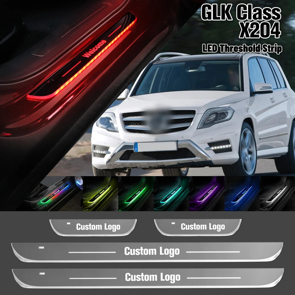 

For Mercedes Benz GLK Class X204 2008-2017 Car Door Sill Light Customized Logo LED Welcome Threshold Pedal Lamp Accessories