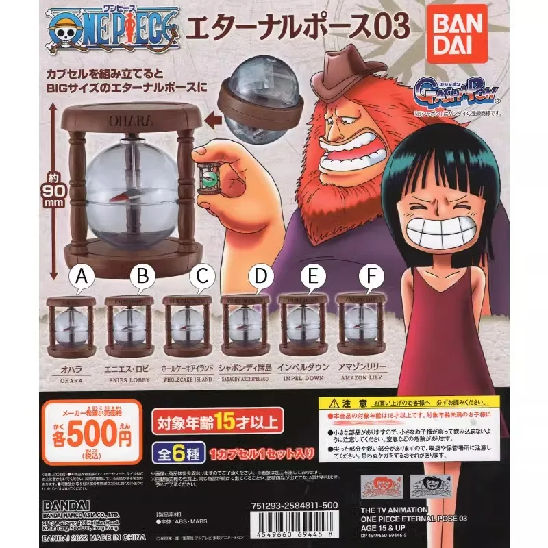 Bandai Origina Japan One Piece 03 Gashapon Cute Figurine Eternal Pointer Ohara Compass Kawaii Anime Figure Capsule Toys Gift