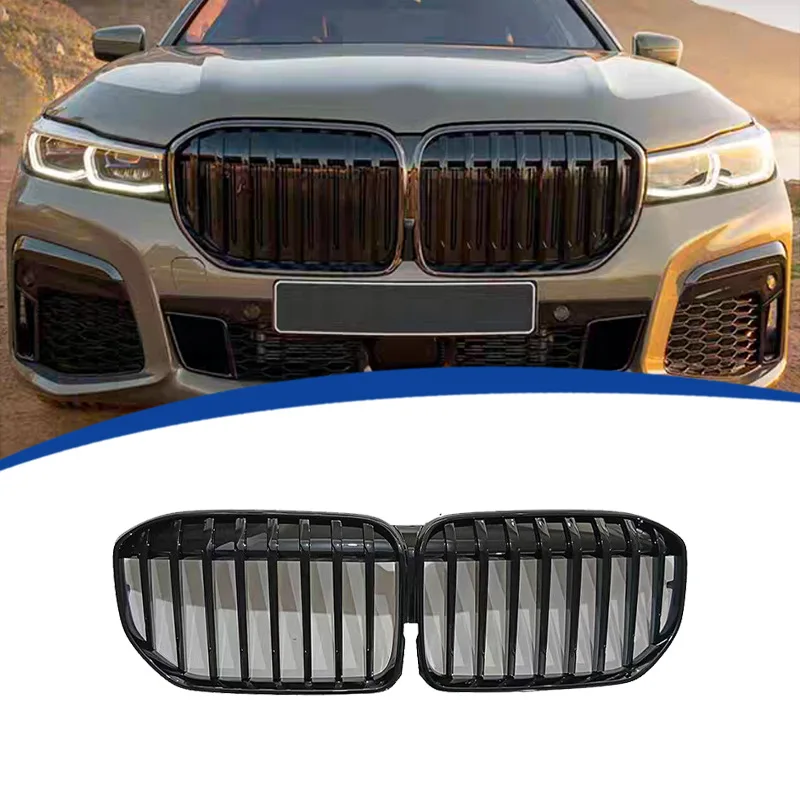 For 19-22 7-series G11/G12 Modified MP Model with Bright Black Single Line Grille Replacement