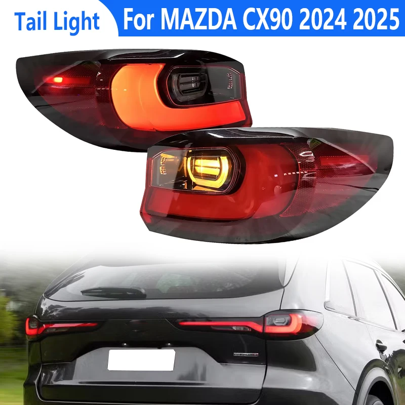 

Для MAZDA CX90 2024 2025 светодиодный задний фонарь, автомобильный указатель поворота, стоп-сигнал, бампер, сигнальный фонарь, задний фонарь в сборе, автозапчасти